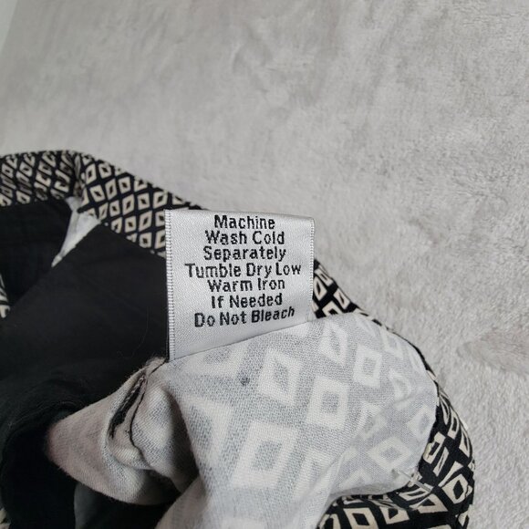 Cabi Womens Black White Geometric Print Ankle Pants Size 12 Stretch Stye 877 New - Picture 6 of 12